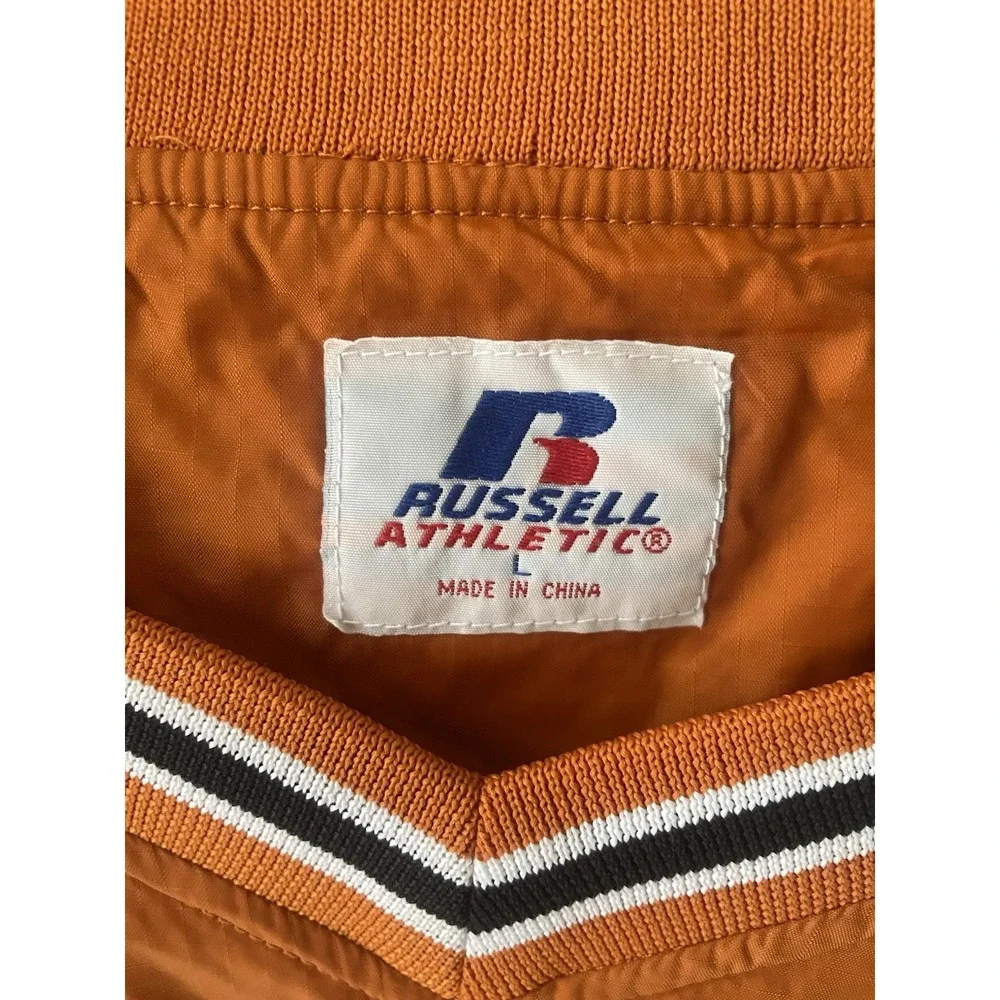 Vintage Russell Athletic Texas Longhorns Windbreaker Men L Pullover Fleece Lined